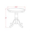 Pemberly Row 3-Piece Wood Dining Room Table Set in Mahogany