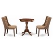 Pemberly Row 3-Piece Wood Dinette Room Table Set in Mahogany