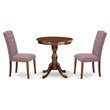 Pemberly Row 3-Piece Wood Dinette Set in Mahogany Finish