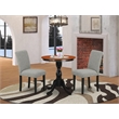 Pemberly Row 3-Piece Dining Set with Table and 2 Chairs Wooden Cherry Top