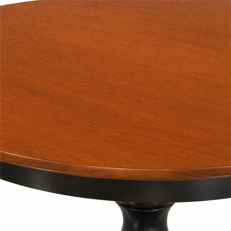 Pemberly Row 3-Piece Dining Table Set with PU Leather Chairs Black Finish
