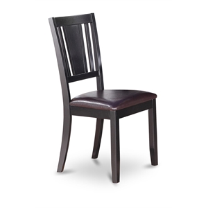 Pemberly Row 3-Piece Dining Table Set with PU Leather Chairs Black Finish