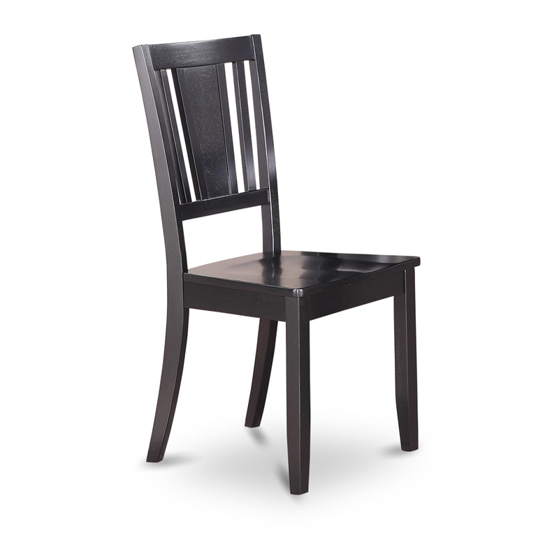 Pemberly Row 3-Piece Wooden Dining Table Set with Slatted Back Black