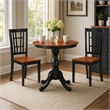 Pemberly Row 3-Piece Wooden Dining Table Set with Slatted Chairs