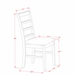 Pemberly Row 3-Piece Wood Dining Set with Ladder Back Chairs in Black & Cherry