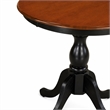 Pemberly Row 3-Piece Wood Dining Set with Ladder Back Chairs in Black & Cherry