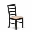 Pemberly Row 3-Piece Wood Dining Set with Ladder Back Chairs in Black & Cherry