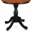 Pemberly Row 3-Piece Dining Set with Slatted Back Chairs in Black & Cherry