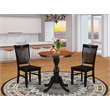 Pemberly Row 3-Piece Cherry Table Set with Slatted Chairs