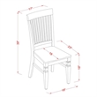 Pemberly Row 3-Piece Cherry Table Set with Slatted Chairs