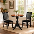 Pemberly Row 3-Piece Cherry Table Set with Slatted Chairs