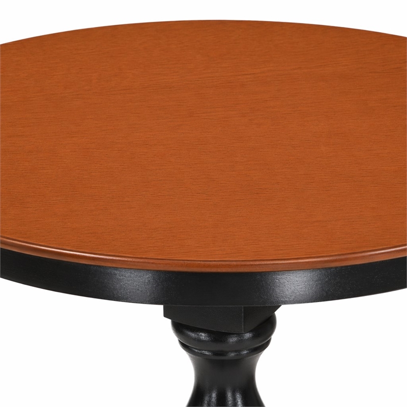 Pemberly Row 3-Piece Cherry Table Set with Slatted Chairs