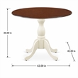 Pemberly Row Round Rubberwood Dining Table in Mahogany Finish