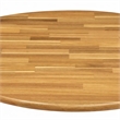 Pemberly Row Round Rubberwood Dining Table in Natural Finish