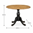 Pemberly Row Round Rubberwood Dining Table in Natural Finish