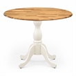 Pemberly Row Round Rubberwood Kitchen Table in Natural Finish