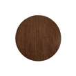 Pemberly Row 5 Piece Dining Set with Walnut Finish and Faux Leather Seats