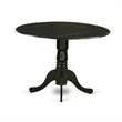 Pemberly Row 5-Piece Wooden Dining Set with Black Finish and Round Table