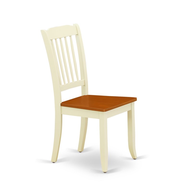 Pemberly Row 5-Piece Wooden Dining Set with Round Table in Buttermilk/Cherry