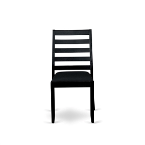 Pemberly Row 3-Piece Black Dining Set with Linen Upholstered Chairs