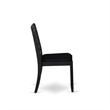 Pemberly Row 3-Piece Black Dining Set with Linen Upholstered Chairs