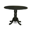 Pemberly Row 3-Piece Black Dining Set with Linen Upholstered Chairs
