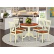 Pemberly Row 5-Piece Wood Dining Set Buttermilk/Cherry Finish Slatted Back
