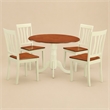 Pemberly Row 5-Piece Wood Dining Set Buttermilk/Cherry Finish Slatted Back