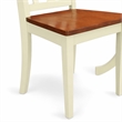 Pemberly Row 5-Piece Wood Dining Set Buttermilk/Cherry Finish Slatted Back