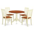 Pemberly Row 5-Piece Wood Dining Set Buttermilk/Cherry Finish Slatted Back