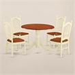 Pemberly Row 5-Piece Wood Dining Table Set in Buttermilk and Cherry Finish