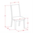 Pemberly Row 3-Piece Wood Dining Table Set in Linen White with Fabric