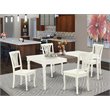 Pemberly Row 5-Piece Dining Set with Slatted Chairs in Linen White