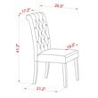 Pemberly Row 5-Piece Dining Set with Round Table in Linen White Finish