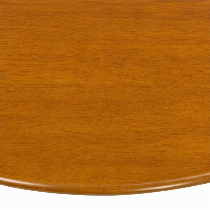Pemberly Row 5-Piece Wood Dining Set with Round Table in Black/Cherry