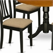 Pemberly Row 5-Piece Wood Dining Set with Round Table in Black/Cherry
