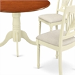 Pemberly Row 5-Piece Wood Kitchen Table Set in Buttermilk and Cherry