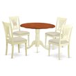 Pemberly Row 5-Piece Wood Kitchen Table Set in Buttermilk and Cherry