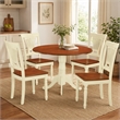 Pemberly Row 5-Piece Dining Table and Chair Set in Buttermilk and Cherry