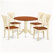 Pemberly Row 5-Piece Dining Table and Chair Set in Buttermilk and Cherry