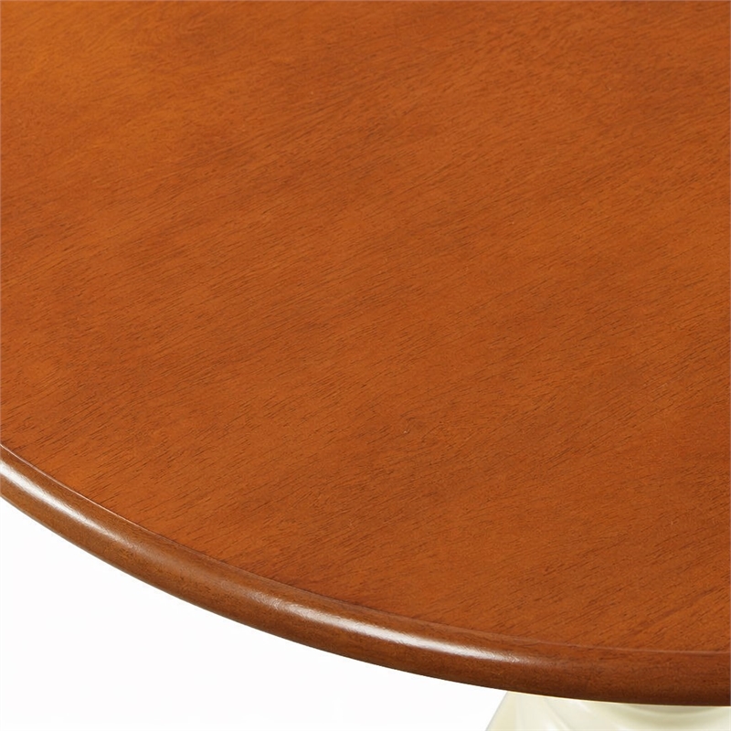 Pemberly Row 5-Piece Dining Table and Chair Set in Buttermilk and Cherry
