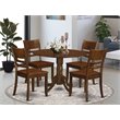 Pemberly Row 5-Piece Traditional Wood Dining Set in Espresso Finish