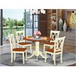 Pemberly Row 5-Piece Round Dining Set in Buttermilk and Cherry Finish