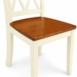Pemberly Row 5-Piece Round Dining Set in Buttermilk and Cherry Finish