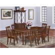 Pemberly Row 9-Piece Dining Table and Chair Set in Mahogany Finish