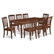 Pemberly Row 9-Piece Dining Table and Chair Set in Mahogany Finish