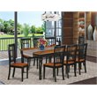 Pemberly Row 9-piece Dining Table and Chair Set in Black and Cherry