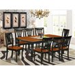 Pemberly Row 9-Piece Wood Dining Set in Black and Cherry Finish