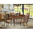 Pemberly Row 5-Piece Wood Dining Set in Mahogany and Light Sable