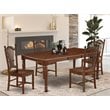 Pemberly Row 5-Piece Wood Dining Room Set in Mahogany